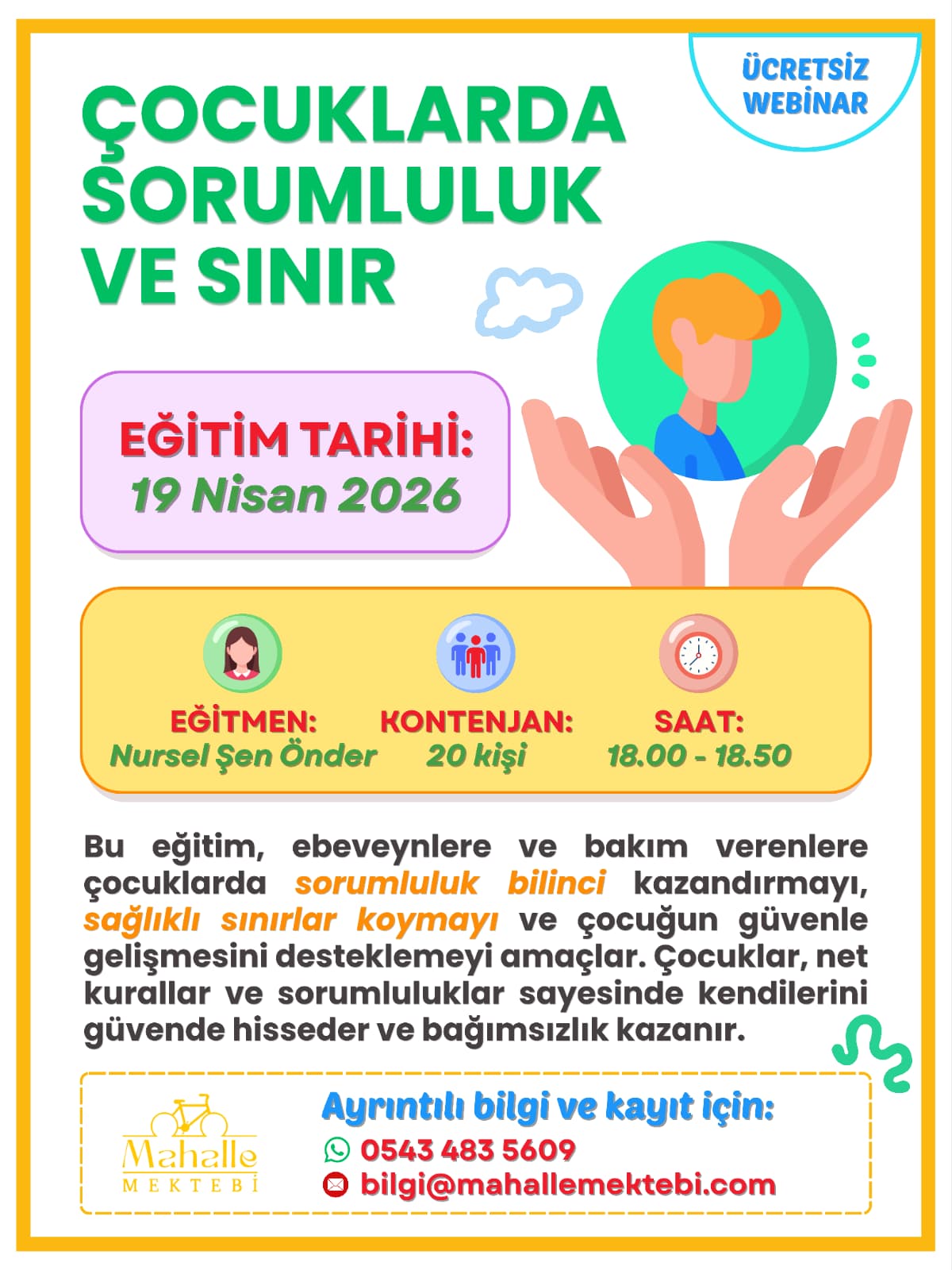 Nursel ŞEN ÖNDER - Çocuklarda Sorumluluklar Ve Sınırlar (Ebeveyn Eğitimi)